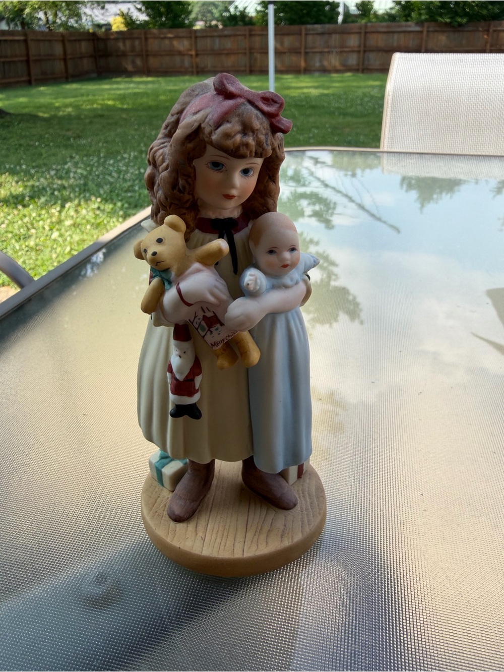 Vintage Jan Hagara 1982 ‘Carol’ Limied Ed. Girl Figurine with Teddy and Doll